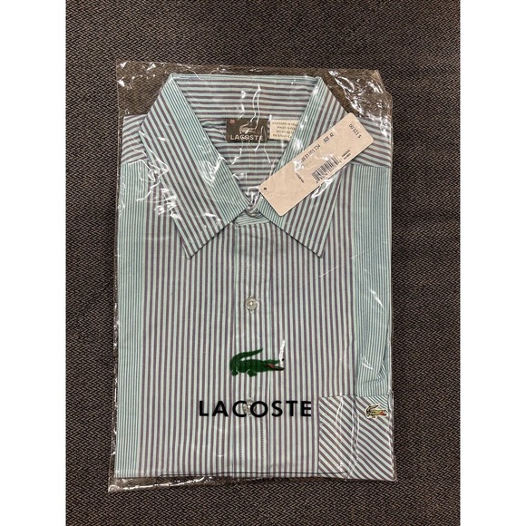 Lacoste Short Sleeve Button Down Men’s Dress Shirt With Pocket Size 42 NWT! - Picture 1 of 4